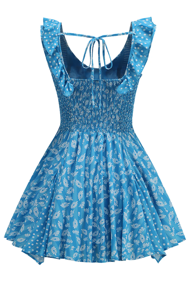 Floral Scoop Neck Ruffle Dress | Dress In Beauty