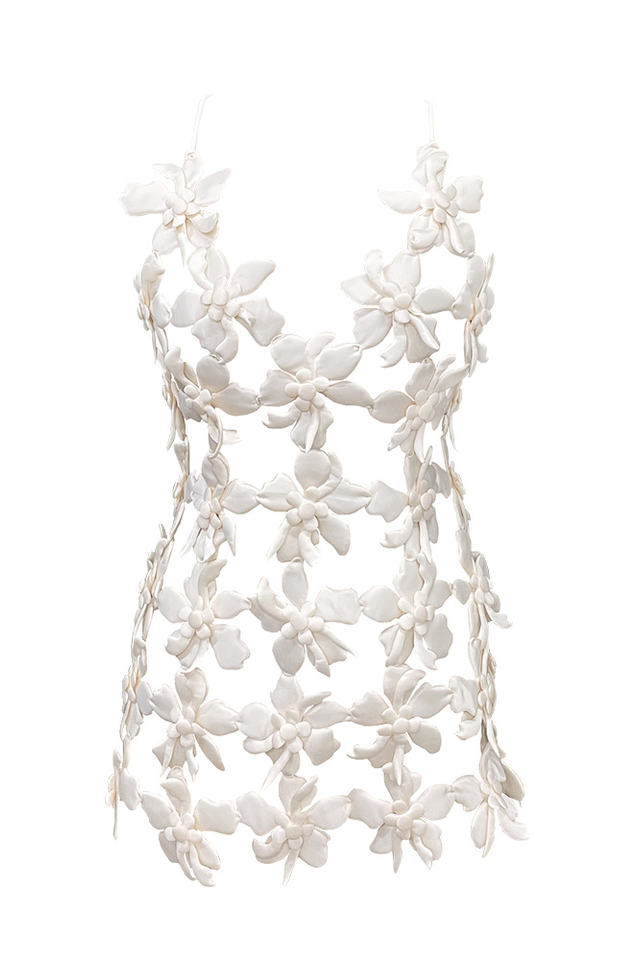3D Appliqué Petal Mesh Dress | Dress In Beauty