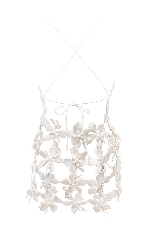 3D Appliqué Petal Mesh Dress | Dress In Beauty