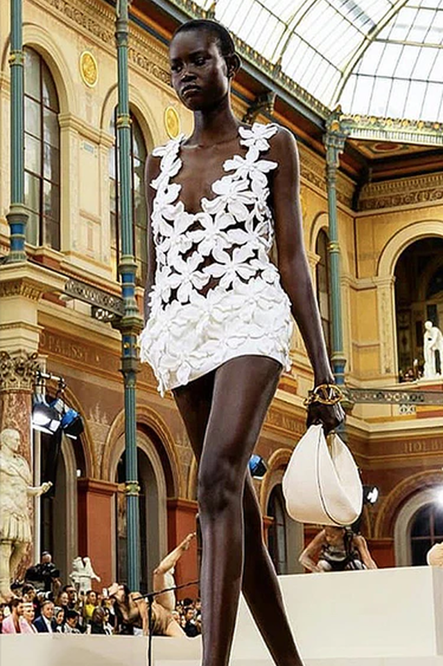 3D Appliqué Petal Mesh Dress | Dress In Beauty