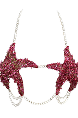Star Crystal Chain Bra Top | Dress In Beauty