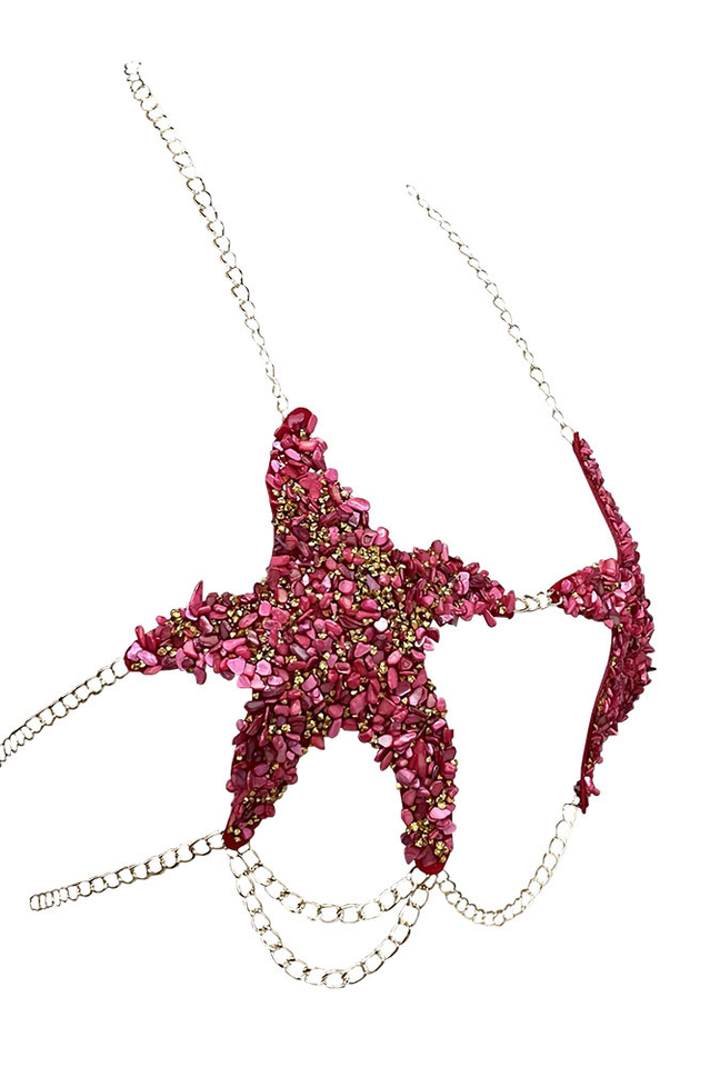 Star Crystal Chain Bra Top | Dress In Beauty