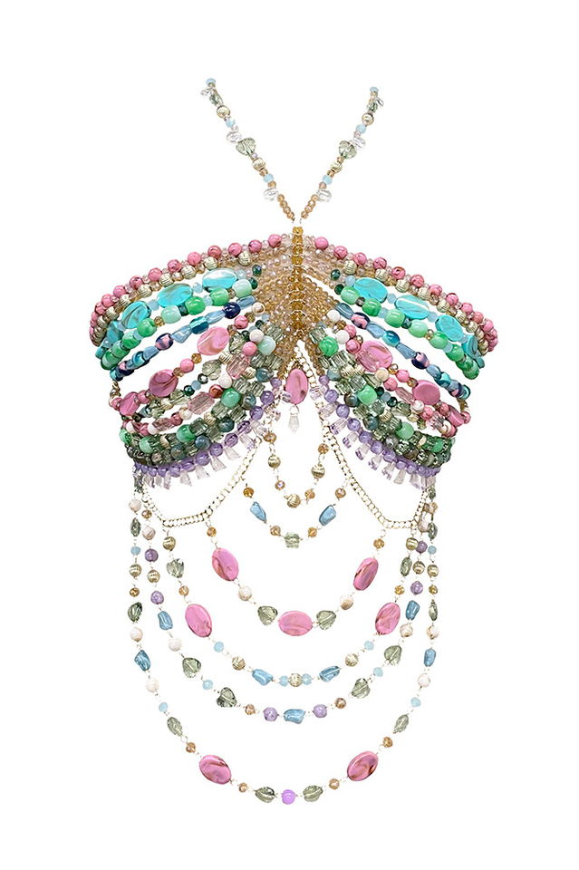 Vivien Halter Neck Beaded Bralette | Dress In Beauty
