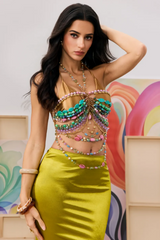 Vivien Halter Neck Beaded Bralette | Dress In Beauty