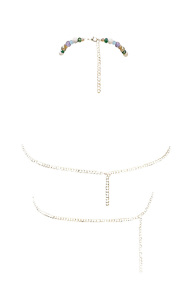 Vivien Halter Neck Beaded Bralette | Dress In Beauty