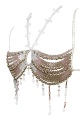 Azure Halter Neck Beaded Bralette | Dress In Beauty