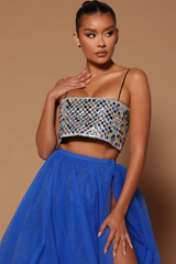 Glamour Shot Embellished Crop Top | Dress In Beauty
