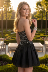 Sequin Strapless Mini Dress | Dress In Beauty