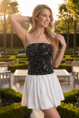 Sequin Strapless Mini Dress | Dress In Beauty
