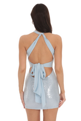Sequin Twist V-Neck Bodycon Dress | Dress In Beauty