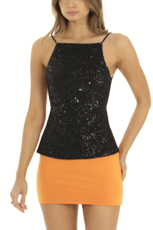 Sequin Open Back Top | Dress In Beauty