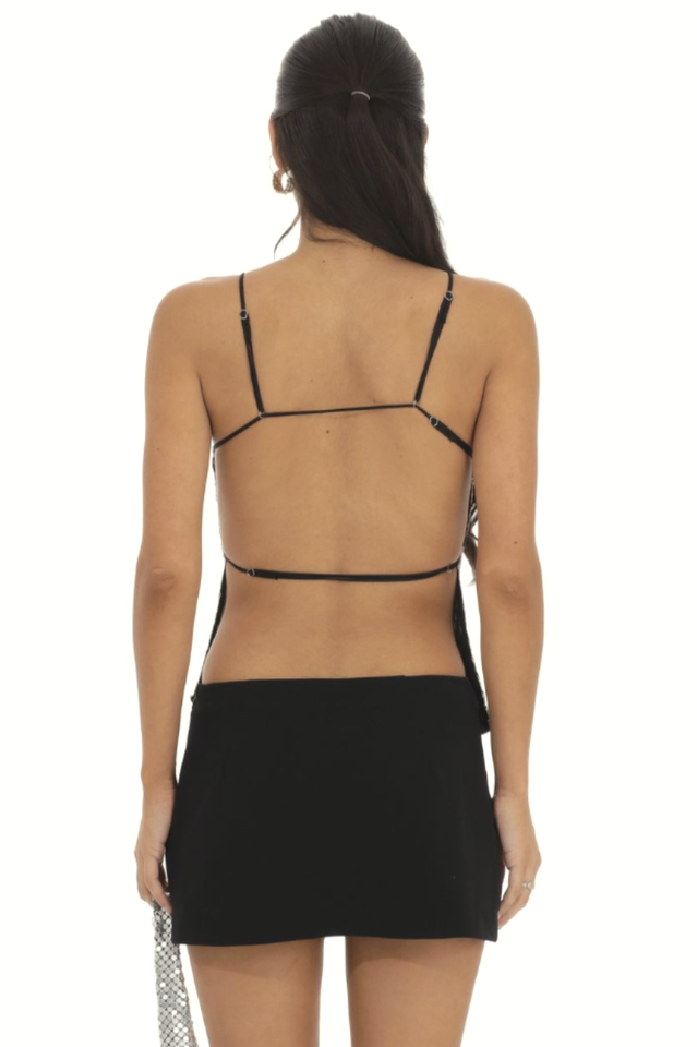 Sequin Open Back Top | Dress In Beauty