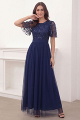 Sequinned Floor Length Evening Dress | Dress In Beauty