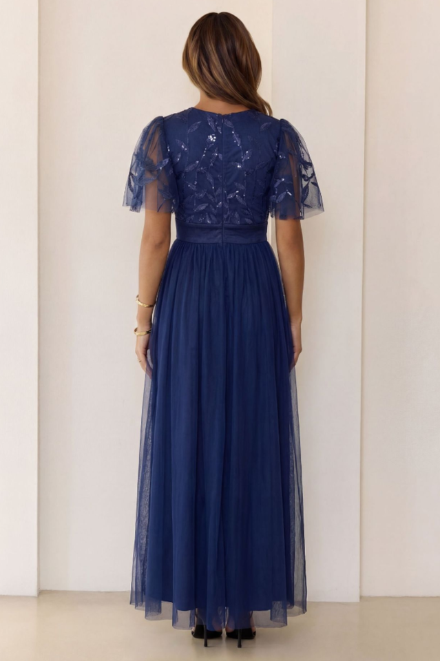 Sequinned Floor Length Evening Dress | Dress In Beauty