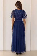 Sequinned Floor Length Evening Dress | Dress In Beauty