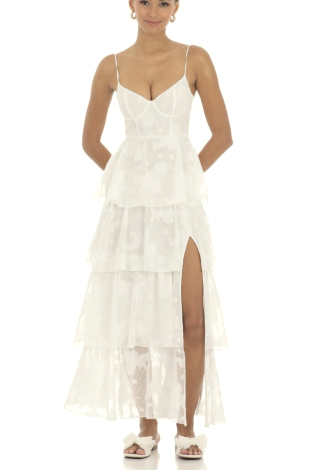 Floral Ruffle A-line Maxi Dress | Dress In Beauty