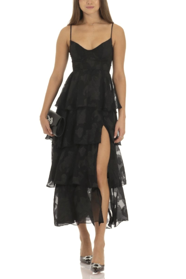 Floral Ruffle A-line Maxi Dress | Dress In Beauty
