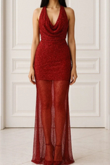 Elysia Mesh Maxi Dress