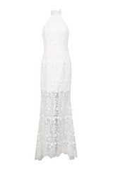 Soft Opulence Embroidered Halter Maxi Dress | Dress In Beauty
