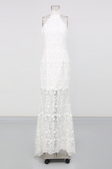 Soft Opulence Embroidered Halter Maxi Dress | Dress In Beauty