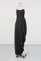 Wanda White Asymmetrical Ruched Midi Dress | Dress In Beauty