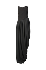Wanda White Asymmetrical Ruched Midi Dress | Dress In Beauty