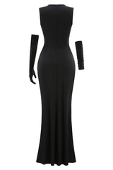 Sequin Detail Mxai Dress With Gloves | Dress In Beauty