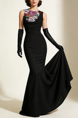 Sequin Detail Mxai Dress With Gloves | Dress In Beauty