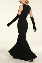 Sequin Detail Mxai Dress With Gloves | Dress In Beauty