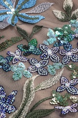 Slip Sequin-Embellished Ruffled Dress