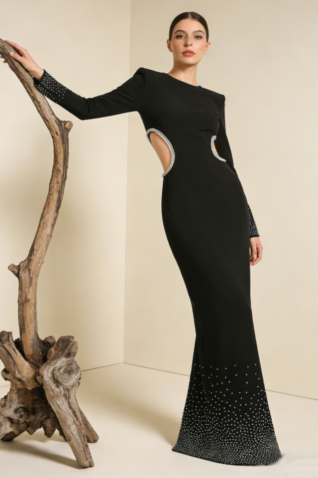 Rigby Crystal Embellished Cutout Midi Dress | Dress In Beauty