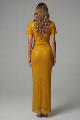 Rhinestone Embellished Drape Maxi Dress | Dress In Beauty
