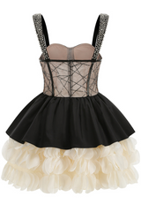 Strappy Crystal Beaded Detail Ruffle Dress | Dress In Beauty