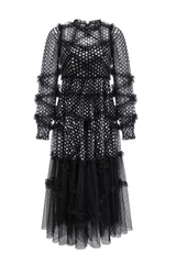 Polka Dot Sequin Embellishment Tulle Dress | Dress In Beauty