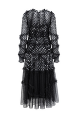 Polka Dot Sequin Embellishment Tulle Dress | Dress In Beauty