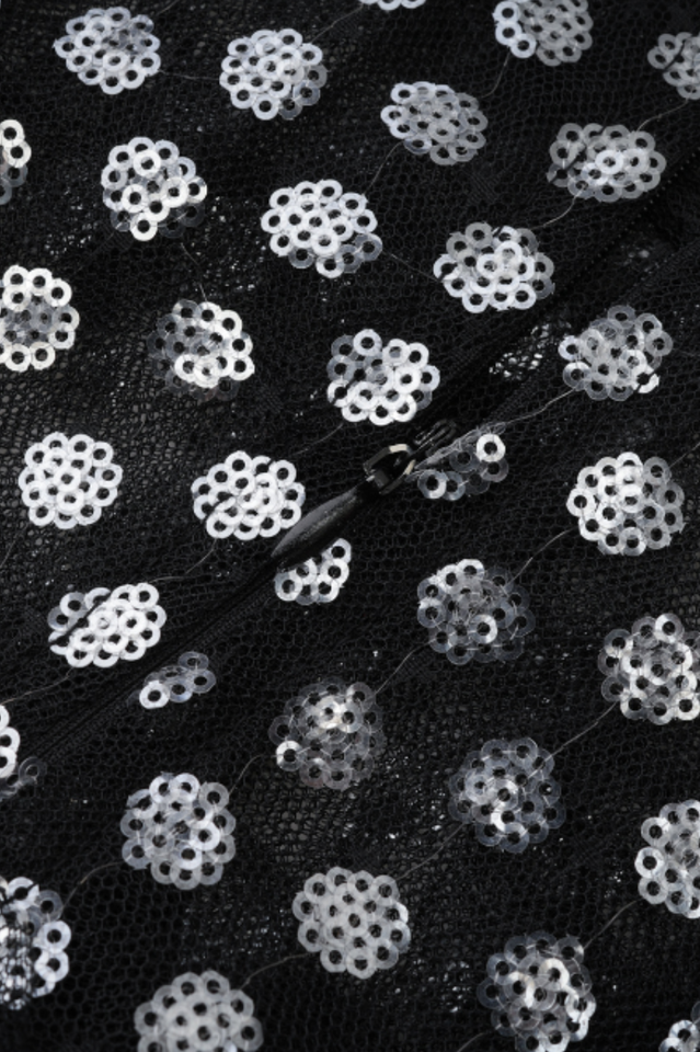 Polka Dot Sequin Embellishment Tulle Dress | Dress In Beauty