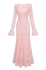 Grace 3D Rose Mermaid Maxi Dress | Dress In Beauty