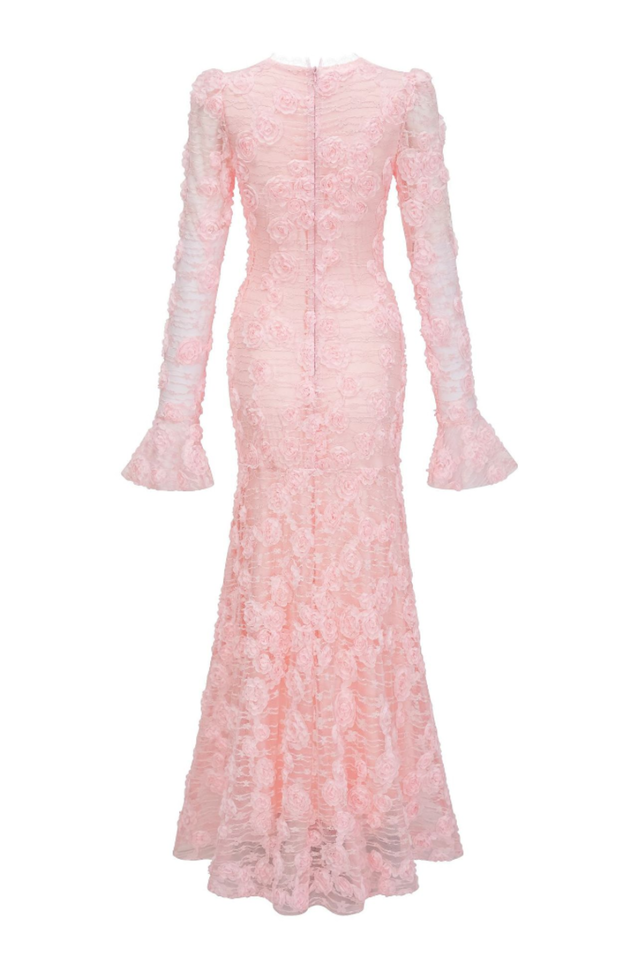 Grace 3D Rose Mermaid Maxi Dress | Dress In Beauty