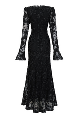 Grace 3D Rose Mermaid Maxi Dress | Dress In Beauty