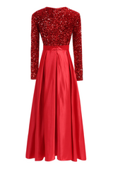 Glamorous Sequin Sleeve Formal Gown | Dress In Beauty