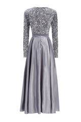 Glamorous Sequin Sleeve Formal Gown | Dress In Beauty