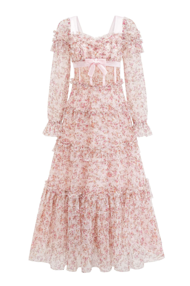 Zafirk Floral Long Sleeve Midi Dress | Dress In Beauty