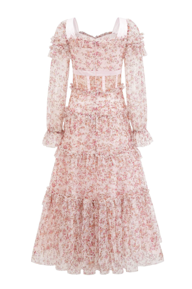 Zafirk Floral Long Sleeve Midi Dress | Dress In Beauty