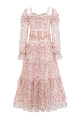 Zafirk Floral Long Sleeve Midi Dress | Dress In Beauty