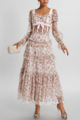 Zafirk Floral Long Sleeve Midi Dress | Dress In Beauty