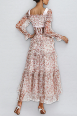 Zafirk Floral Long Sleeve Midi Dress | Dress In Beauty