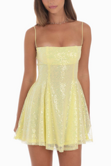 Sequin Fit and Flare Dress | Dress In Beauty