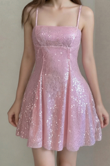 Sequin Fit and Flare Dress | Dress In Beauty