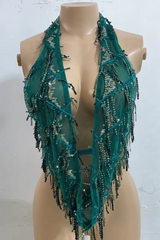 Sequined V-Neck Halter Tank Top | Dress In Beauty