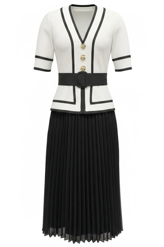 Short Sleeve Pleated Midi Dress | Dress In Beauty